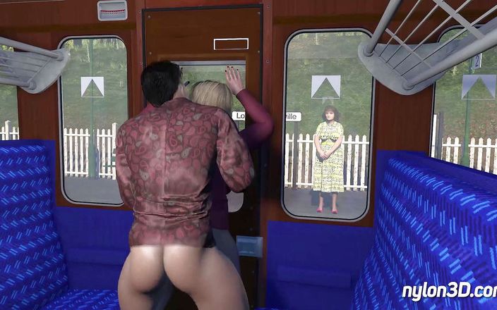 Nylon 3D: Train ride with horny blonde