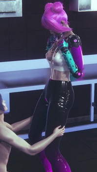 Cyborg Chick Tests Her New Upgrades - Cyberpunk Hentai