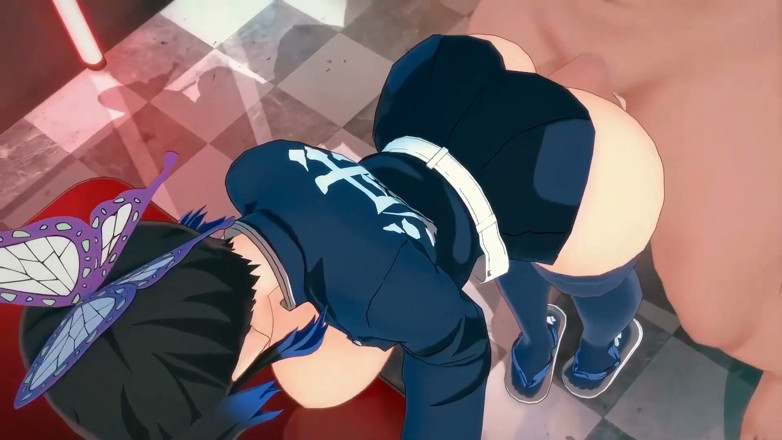 Smixix: Kimetsu No Yaiba Shinobu Hentai Doggystyle Sex Crempie Mmd 3D Blue...