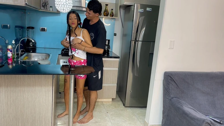 Kyleipalvin: I Take Advantage of My Little Stepsister Cleaning the Kitchen...