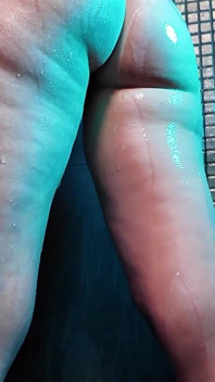 Slow Motion Shower Worship, Nude Cinematic Wet Goddess Body, Sensual Water Play, Glistening Close-up