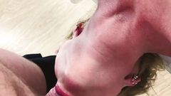 SugarNadya: The Russian waxer couldn't resist sucking cum out of his...