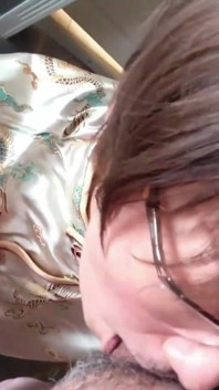 Perverted Mature Woman Gives a Deep Blowjob