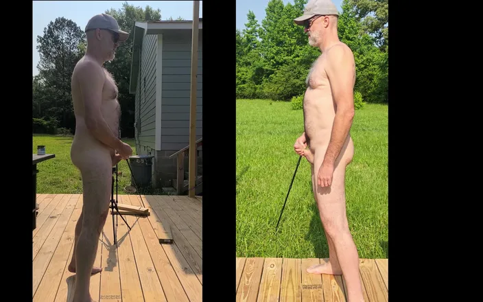 Jon Screcrow: Nude Jon Scarecrow Having a Quick Wank in the Sunshine