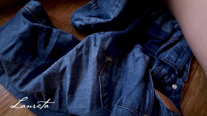 Lanreta: Spitting on jeans, squirting and wetting