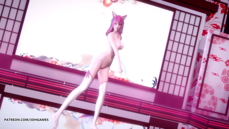 3D-Hentai Games: [MMD] UE - Lilas Spirit Blossom Ahri, strip-tease sexy, League Of...
