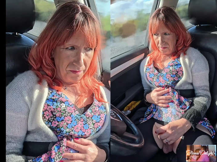 Fiona of Delights: Girl Wanks Her Cock at the Beach