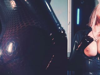Arya Grander: Латексное резинового фетиш видео с большой задницей и идеальными натуральными сиськами милфы Arya Grander