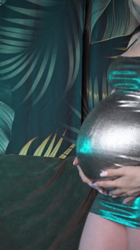 Pregnant in Tight Dress