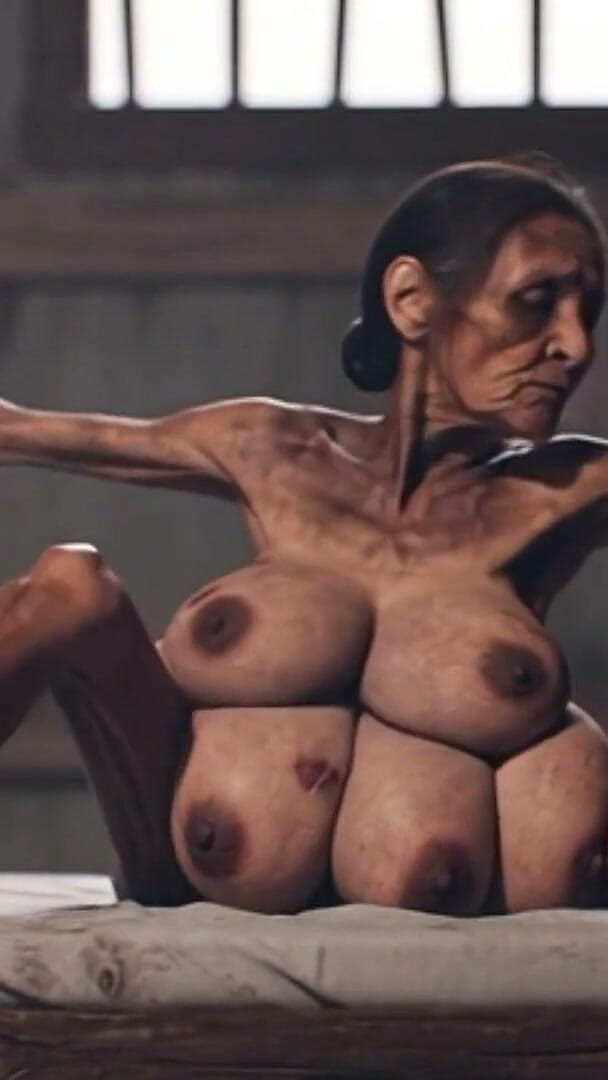 YOUR BEST FANTASY: Old Granny with 6 Breasts in Bondage - Extremely Horny &amp; Cumming Hard (ai)