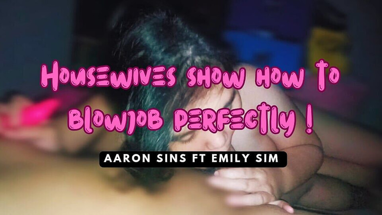 Aaron Sins: 家庭主妇展示如何完美口交！