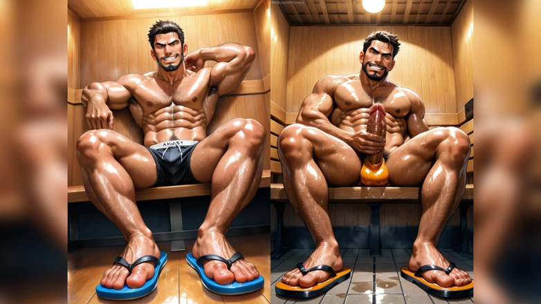 AI gay porn: Velký čůrák Hunk šuká s robertkem