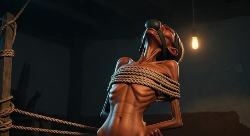 YOUR BEST FANTASY: Frail African Girl Bound - Desperate &amp; Craving Cock Deep Inside