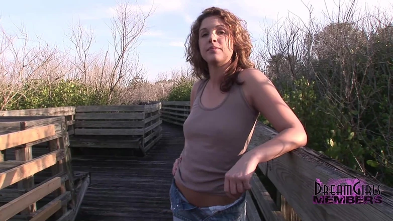 Dream Girls: Smoking Hot Corey Flashes It All in a Park