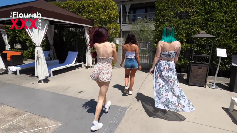 The Flourish XXX: Springtime bisexual lesbian bestfriends threesome starring Sabina Rouge, April Olsen,...