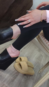 Shoejob in Wedge Clogs Shoeplay, Walking, Shoe Fetish and Cum on Shoes - Dame Olga 4K (738)