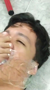 Restrained, Panty Gagged and Punished Under Maria's Stinky Feet!