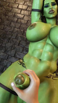 ふたなリオークのbdsmディープスロートフェラ。