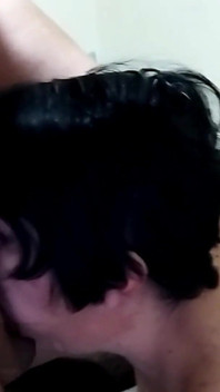 Hey Enjoy This Cock Sucking of My Wife in Her Knees