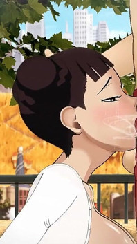 Tenten la proprietaria di attrezzi ninja deethroat al suo fornitore come una piccola troia quando viene