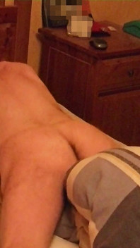 Naked Bed Hump Masturbation with Lots of Cum