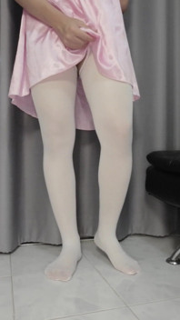 Sissykanisa's Lingerie Collection Ep17: White Open Crotch Pantyhose