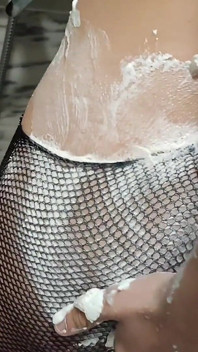 Humiliation Whipped Cream Removed From My Tits with His Piss