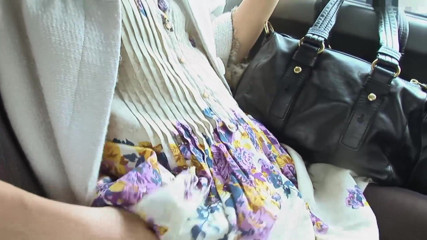 Asian Mature Climax: Sexy asiatic babe at interview in car