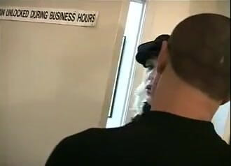 Outdoor pervs: French slut takes bbc in the ass in the bathroom