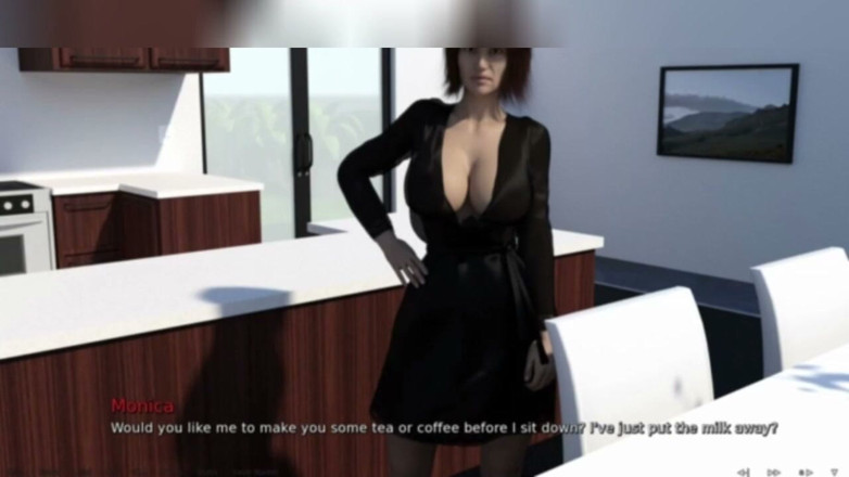 3DXXXTEEN2 Cartoon: Monica의 세탁실 선물. 3D 포르노 만화 섹스