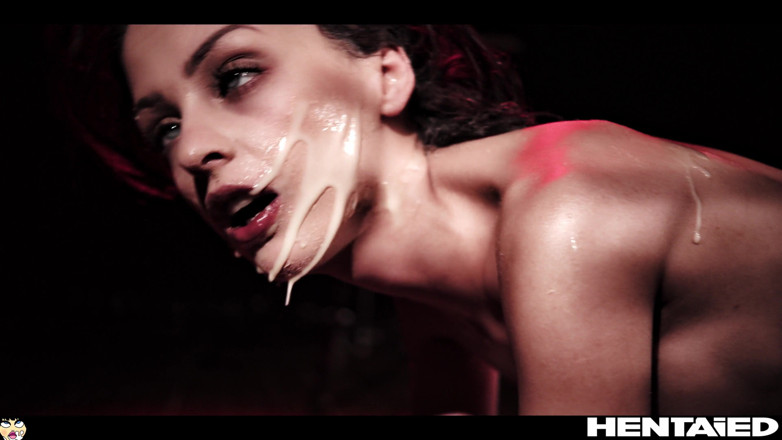 Hentaied: Хентай у реальному житті - Haneen is cream-pied з новою експериментальною синьою інопланетною спермою