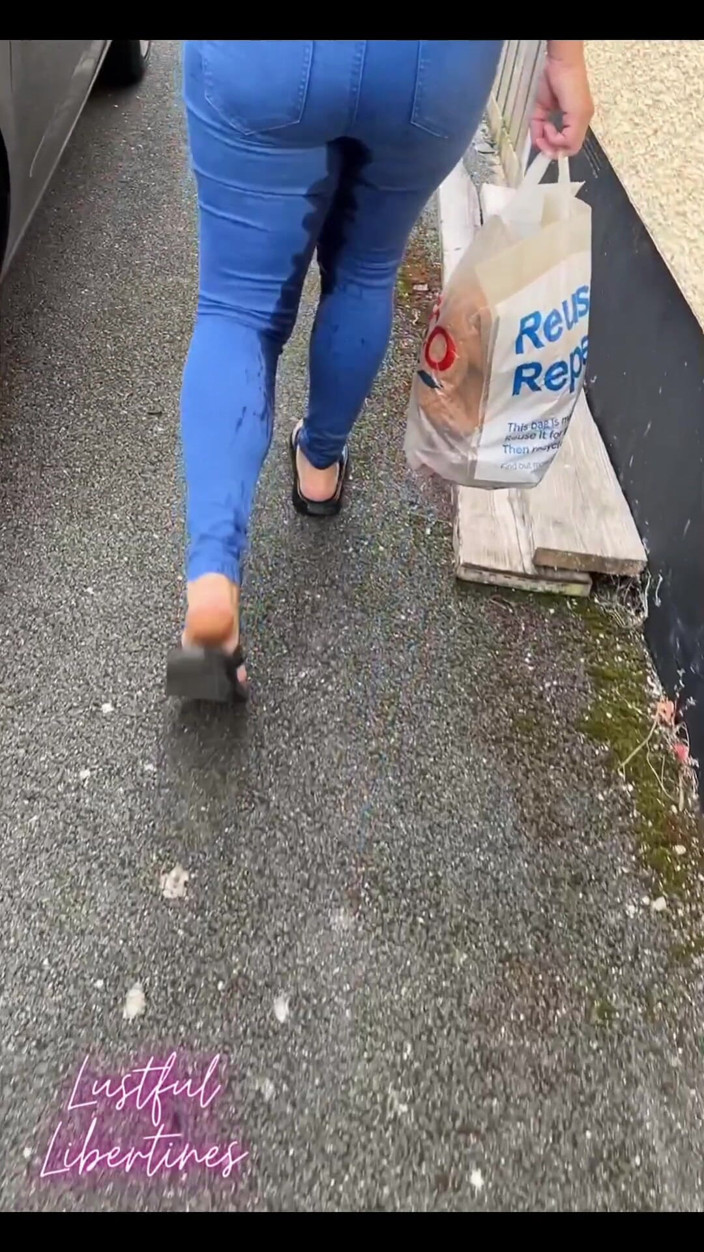 Lustful Libertines: Public Jeans Wetting - Why Hold It When It Feels This...