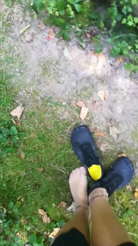 Utomhusbalansering i strumpbyxor
