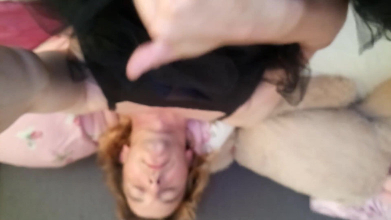 Leatransteen: Leatransteen cum on black satin skirt