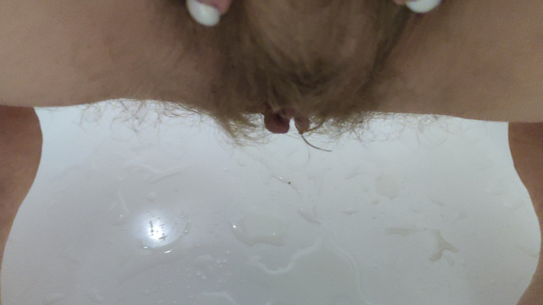 Risky Hairy Couple: Tsss Big Secret - I Pee in My Bathroom