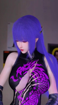 3D Cosplay Slut with Blue Hair Got Fucked so Hard
