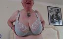 Mature Solo NL: BBW gilf masturbates her hairy old cunt with the glass...