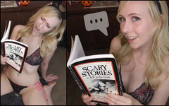 Marissa Sweet: Spooky hottie liest gruselige Geschichten auf einem Vibrator zu halloween -...