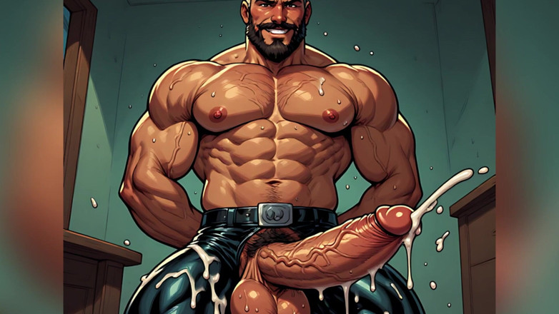 Erotic Man: Мускулистые мужчины, большие члены кончают