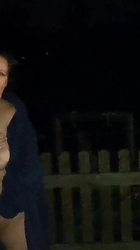 WildEnglishBBW new years outdoor nude flashing