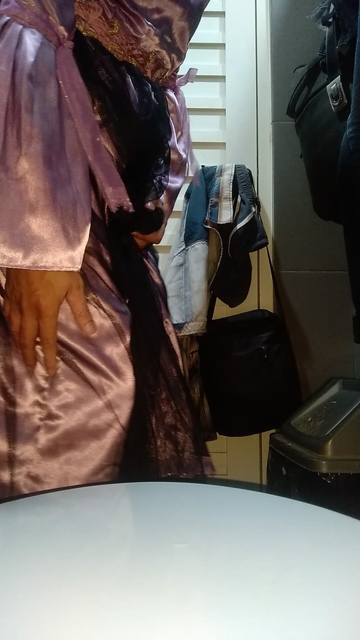 Naomisinka: Masturbating Wearing Cute and Gorgeous Satin Longdress