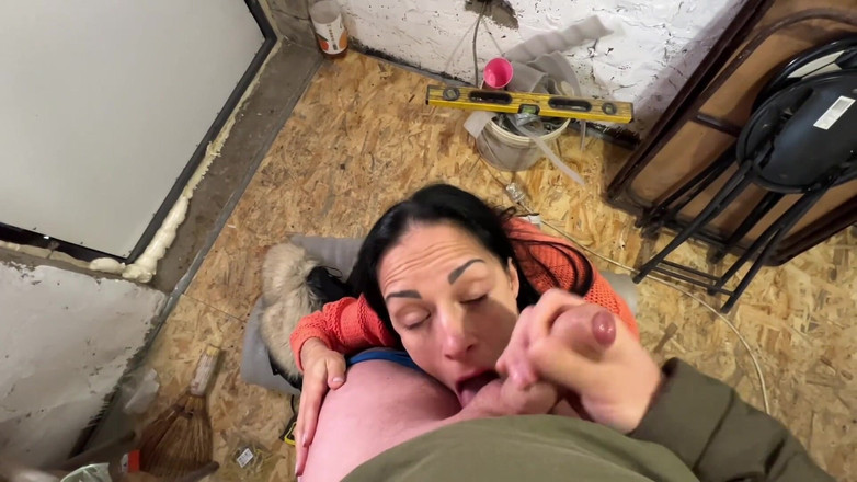 Frintteza: Step Mom Unexpected Suck Step Son Construction Worker?! He Cum...
