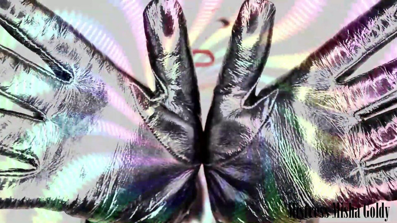 Goddess Misha Goldy: My shiny gloves own you! Strong mind fuck &amp; JOI