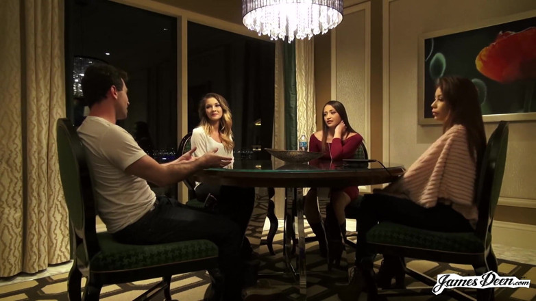 James Deen: Avi Love, Bambi, Sami Parker in reverse gangbang action with...