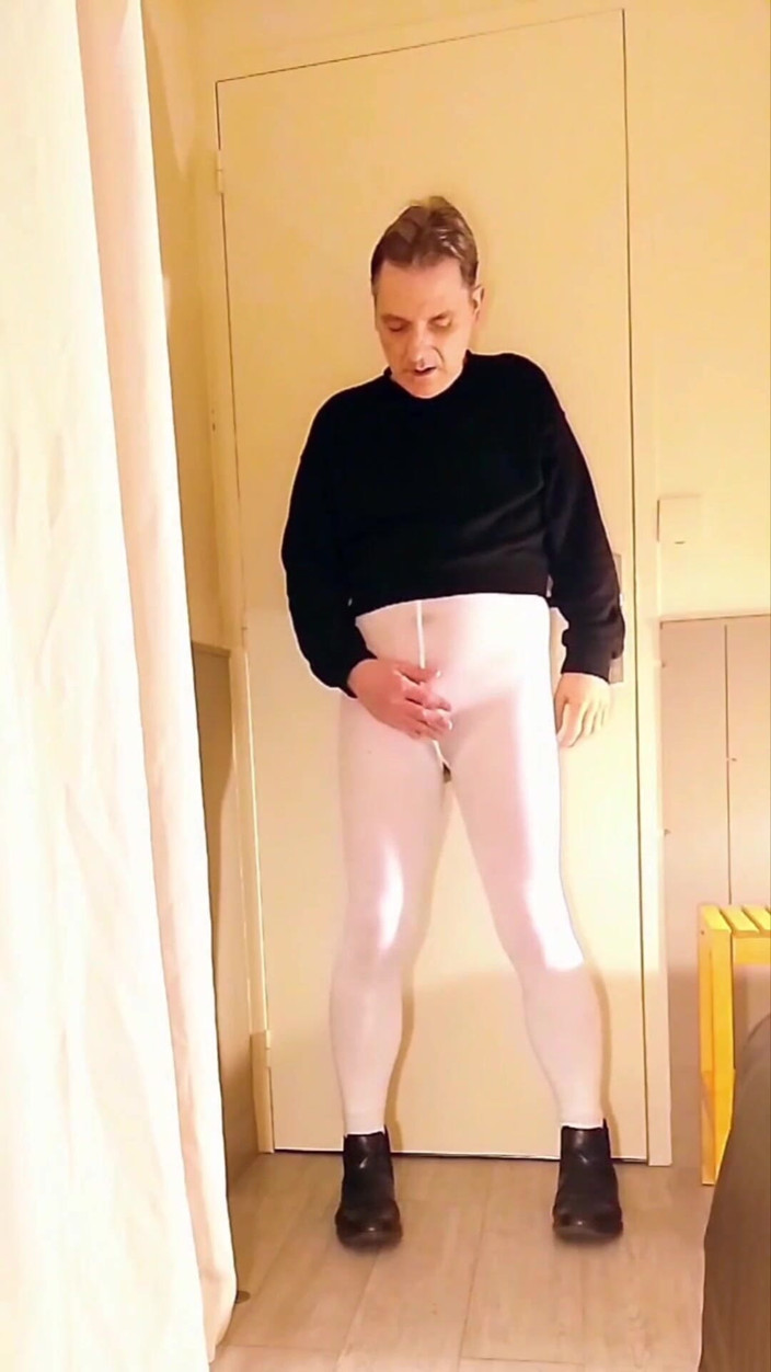 Joy Stardust: Excitement and Anal Play in Open White Pantyhose