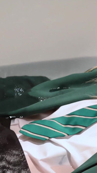 In the Bath Green and Black Uniform Featuring Lily