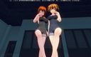 H3DC: 3D hentai punto di vista due sorellastre rosse ti masturbano...