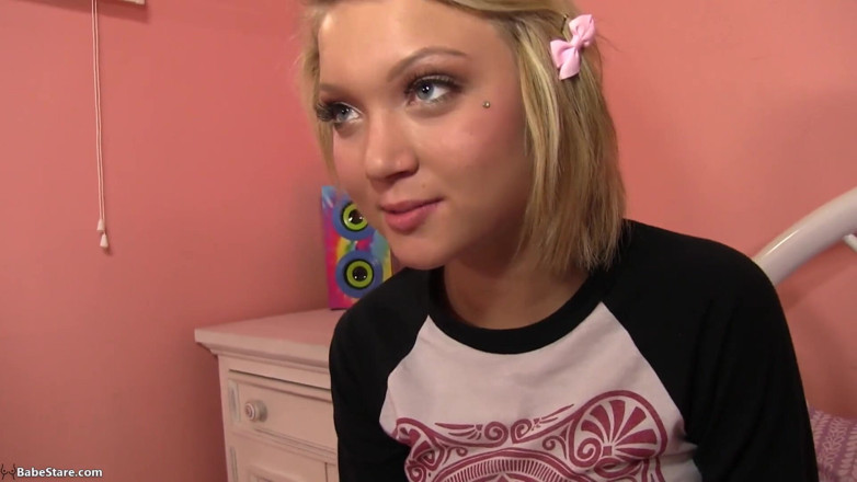 Babe Stare: Petite teen with natural boobs gets fucked until creampie