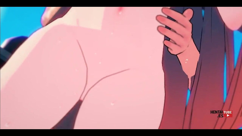 HentaiTubes: Démon zabiják Hentai - Nezuko si užívá šukání