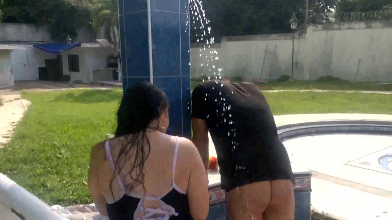 Femdom Austria: She whips their asses outside